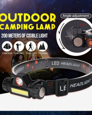 Rechargeable Ip65 Waterproof Headlight With COB Flashlight