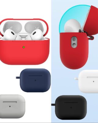 Airpods Pro 2 Soft Silicone Case With Hanging Clip (random color)