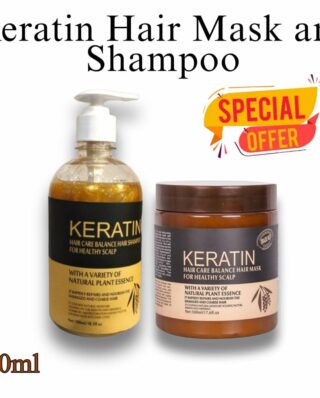 Pack of 2  Hair Keratin Mask & Shampoo Deal,  500ml