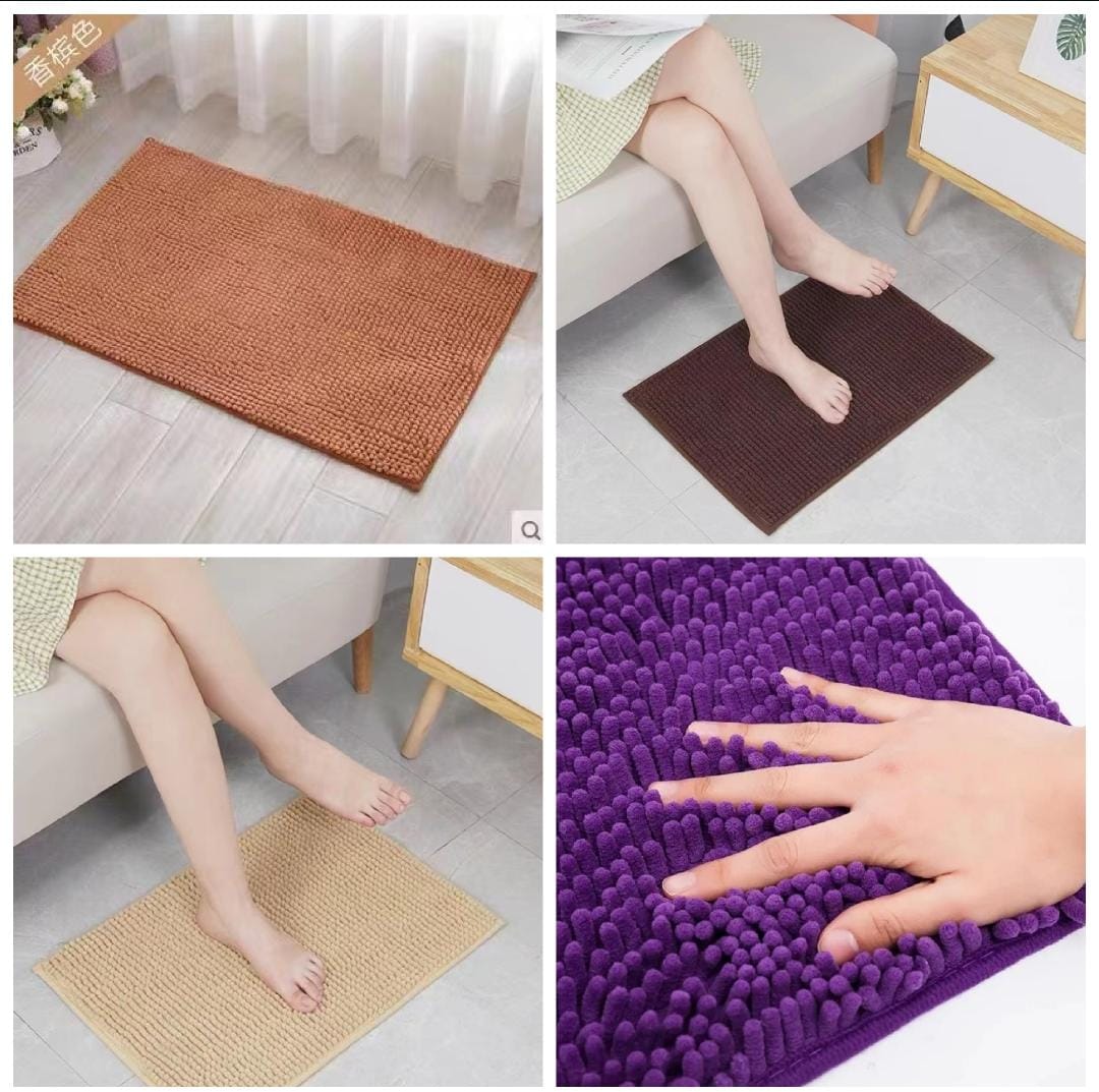 Nonslip water absorbent MicroFiber door away mats 40x60cm (random color)