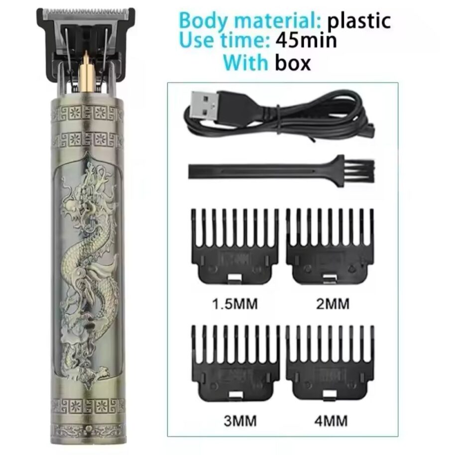 Alloy body (plastic ) - Vintage T9 Trimmer and Hair Clipper Cutting Machine For Men