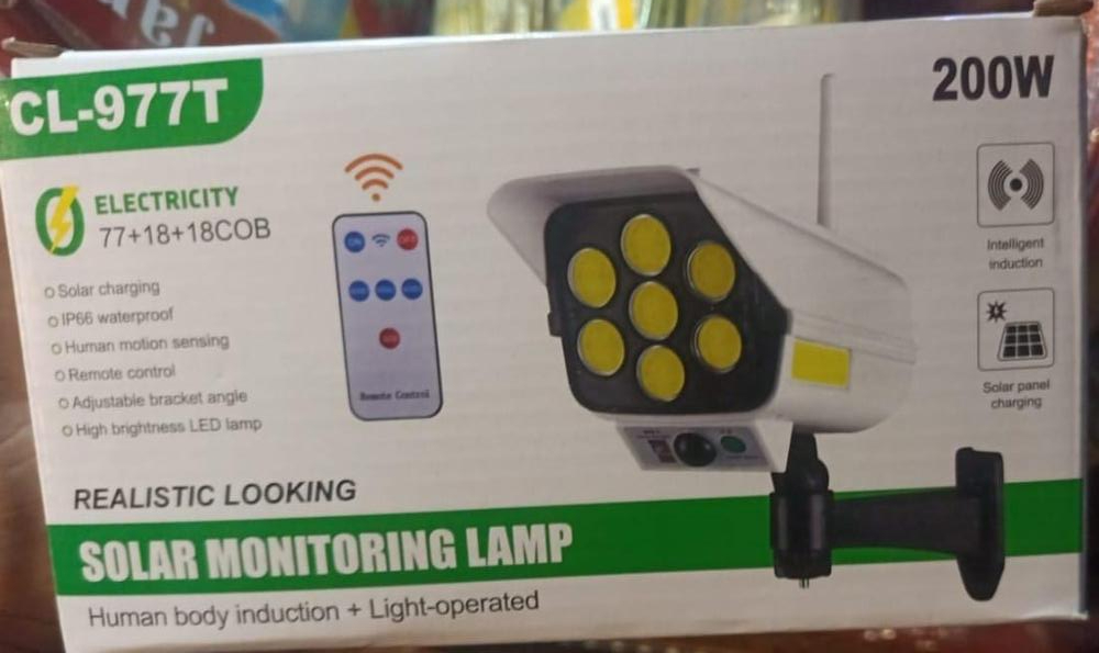 Multifunction Led Solar Street Light Wall Lamp Built-in Solar Rechargeable Battery (Model: CL-977T) - Image 2