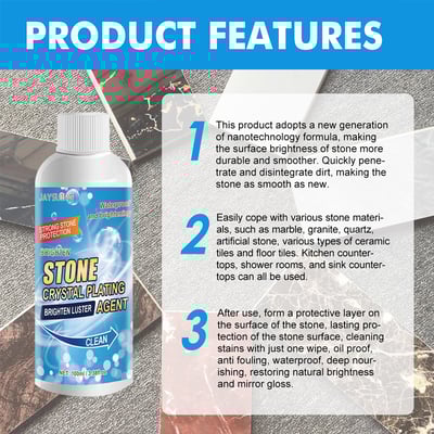 Stone Crystal Plating Agent Stonework Polishing And Coating Agent Marble Tile Anti-Corrosion Incremental Crystal Stone Stain Remover With Box 100ml - Image 5