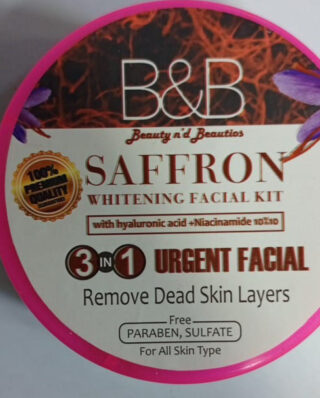 B and B Saffron Whitening Facial Kit 3 in 1 - Urgent Facial & Dead Skin Removal