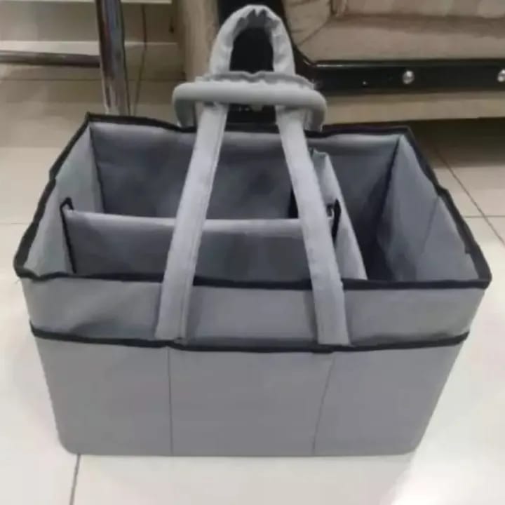 Baby Diaper Caddy Organizer Bag-Portable Storage Basket, Essential Bag (gray color) - Image 2