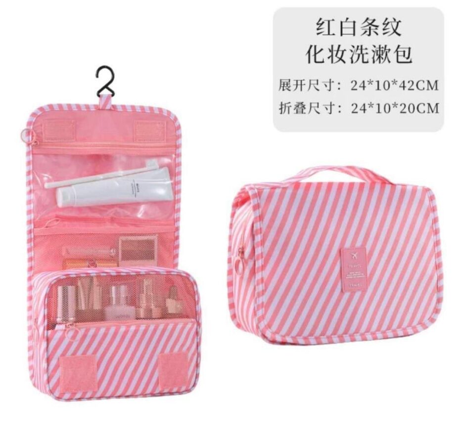 Travel Makeup Cosmetic Organizer Bag(Only Pink)