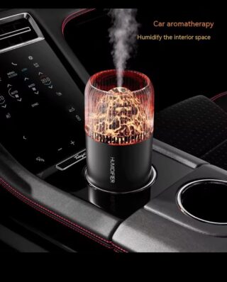 Volcano USB Mini Air Humidifier Car Mist Spray Maker Aroma Essential Oil Diffuser Purifier Colorful Night Live(random color)