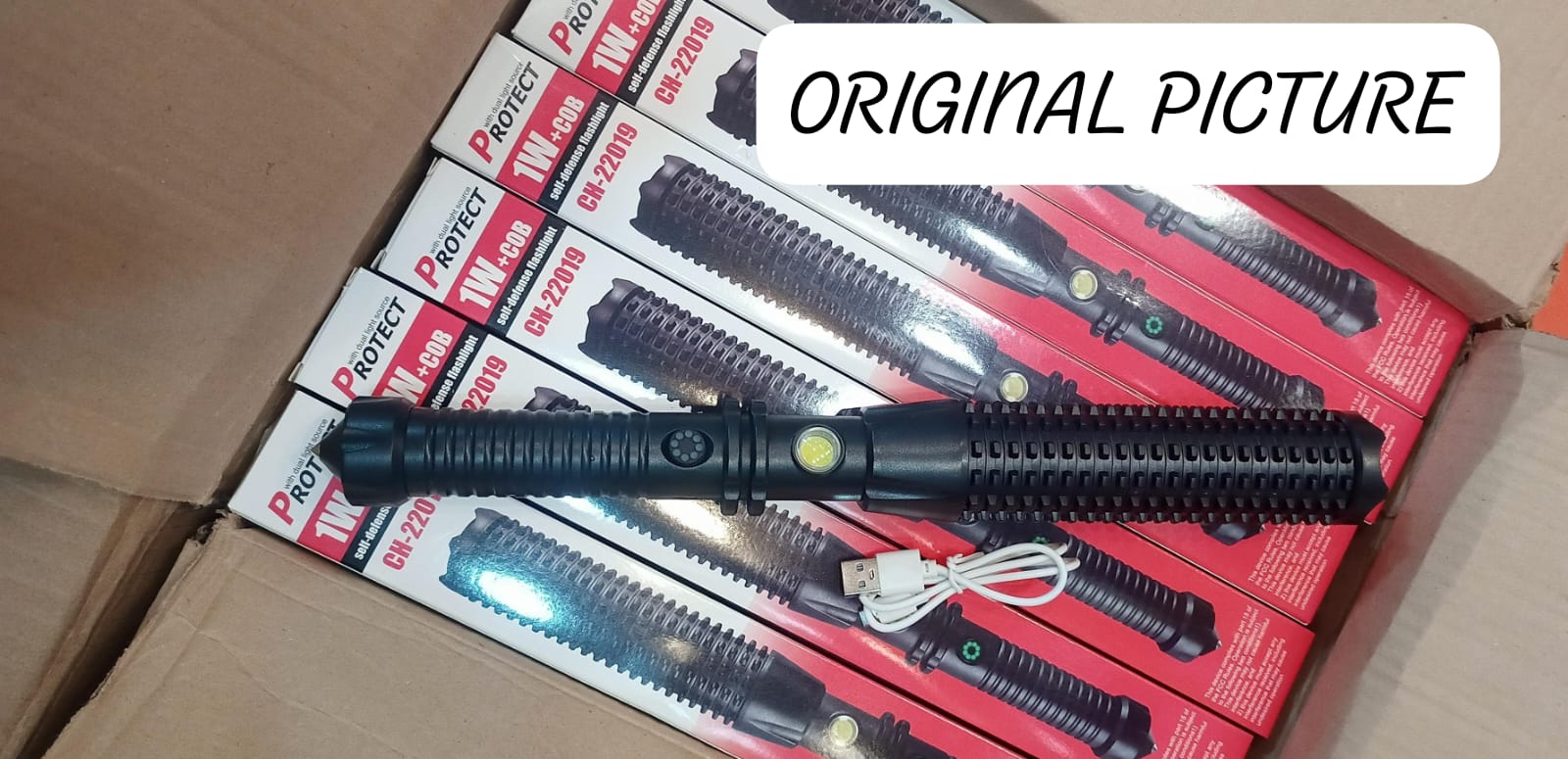 Self Defense Flashlight Strong Light Charging Outdoor Super Bright