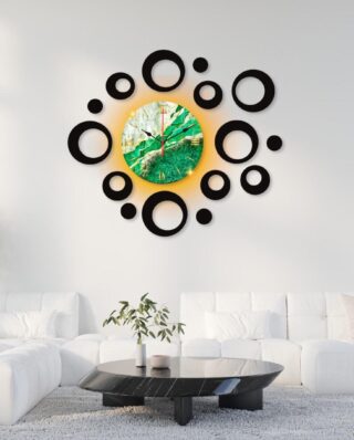 ring dial Wooden Wall Clock /circle round shape Wall Clock for decor home