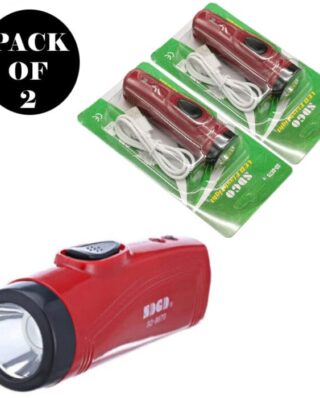 Pack Of 2  Portable Super Bright USB Rechargeable Multifunction Flashlights SD-8670