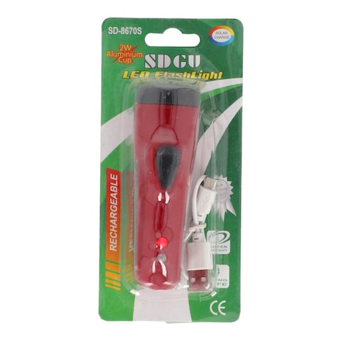 Pack Of 2 Portable Super Bright USB Rechargeable Multifunction Flashlights SD-8670 - Image 3