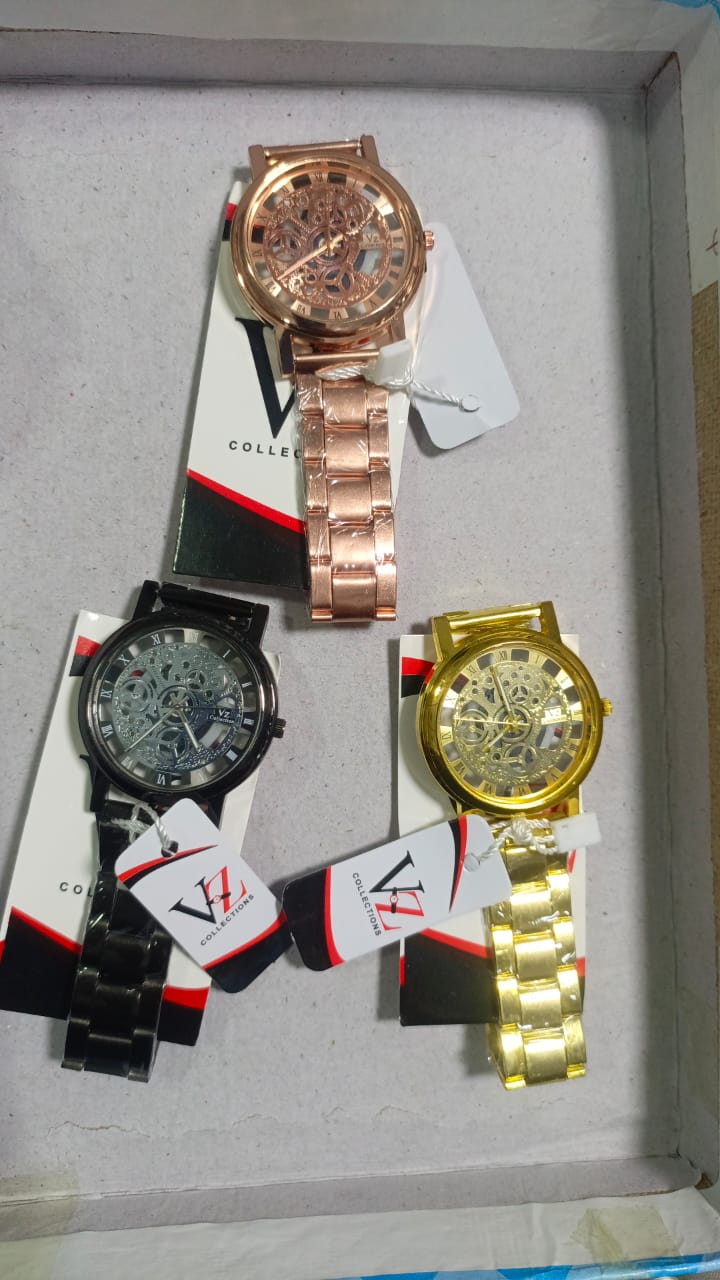 Luxury Stainless Steel Band Casual Skeleton Watch For Men