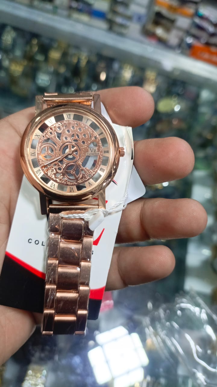 Luxury Stainless Steel Band Casual Skeleton Watch For Men