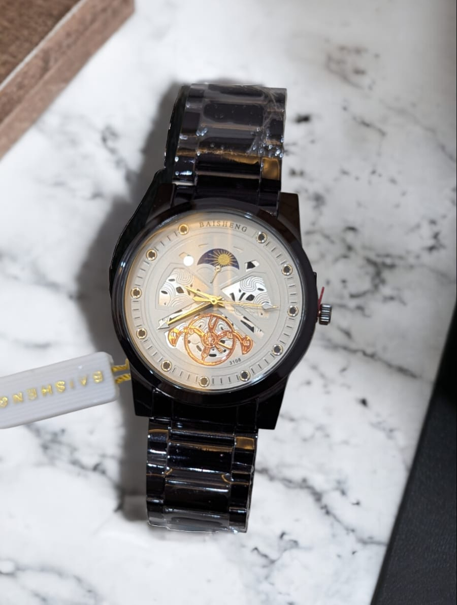 Baishang Collection Analog Quartz Movement Watch With High Quality Stainless steel Chain Best finishing Body & Case