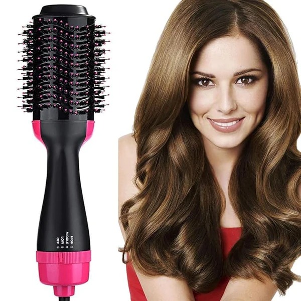 One Step 3 In 1 Hair Dryer And Volumizer / Hot Air Brush – Comb For Drying, Straightening, And Curling