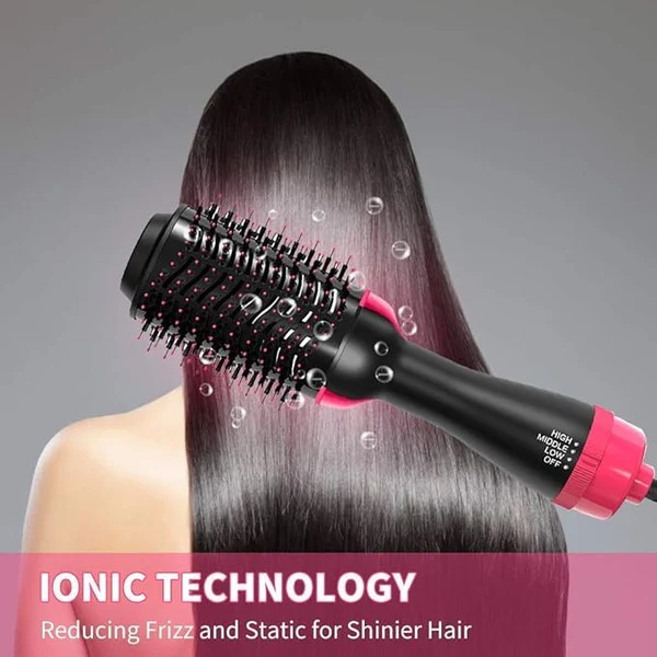 One Step 3 In 1 Hair Dryer And Volumizer / Hot Air Brush – Comb For Drying, Straightening, And Curling