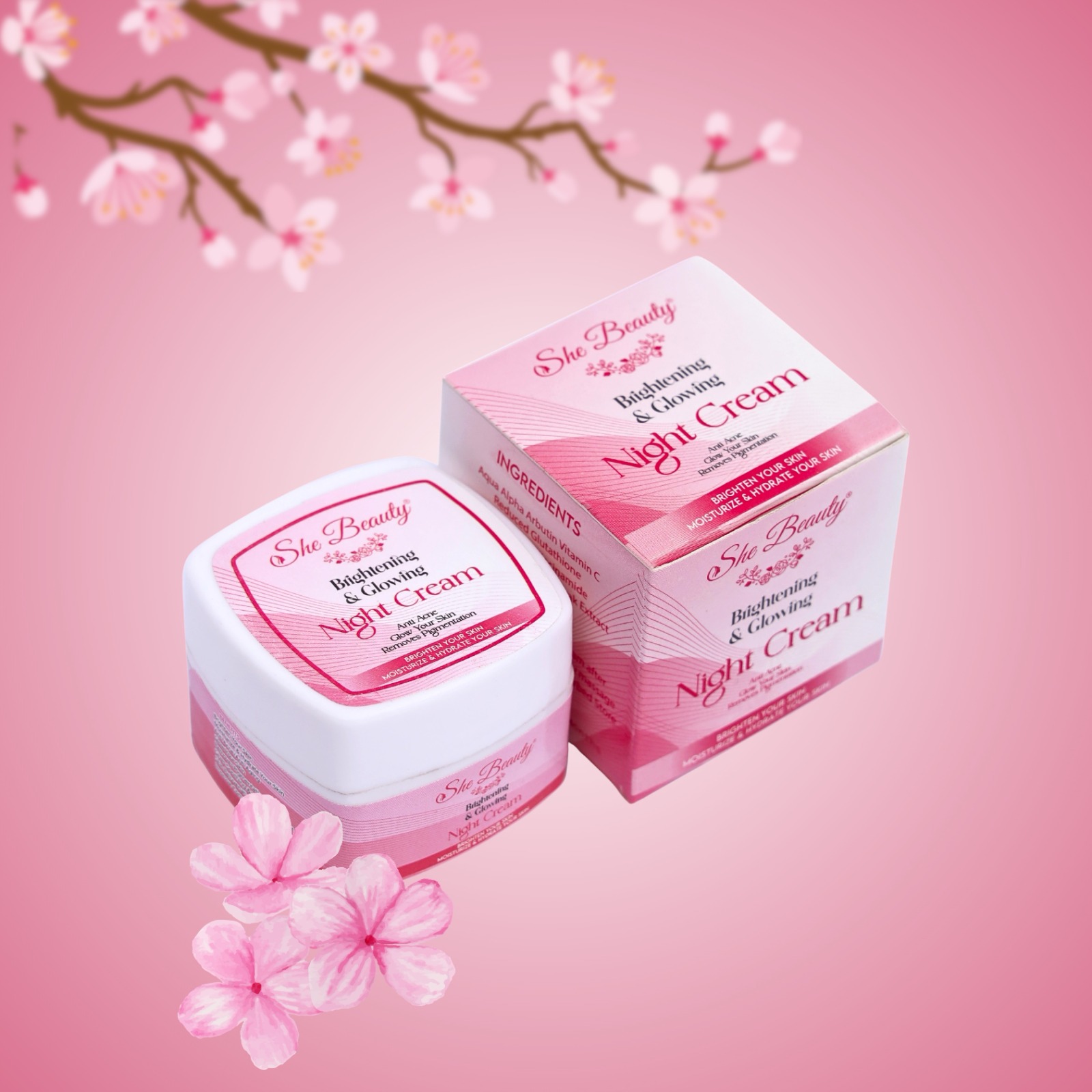 She Beauty Whitening Night Care Cream ,FRAGRANCE-FREE NIGHT CREAM - Image 5