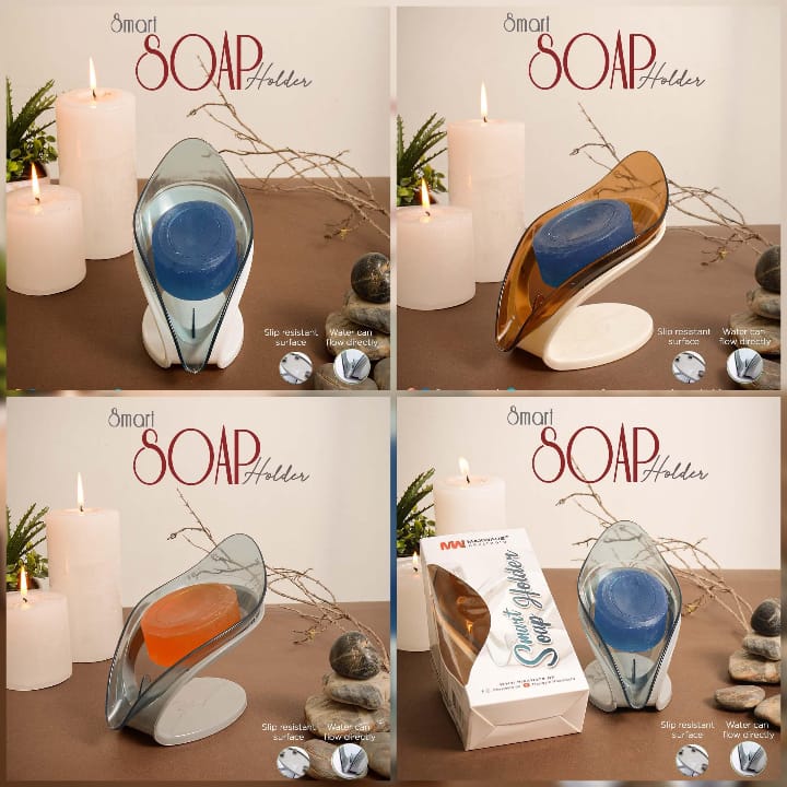 Smart Soap Holder For Bathroom | Wall Mounted Soap Bar, Kitchen, Bathroom – Random Color(1 Pc) - Image 2