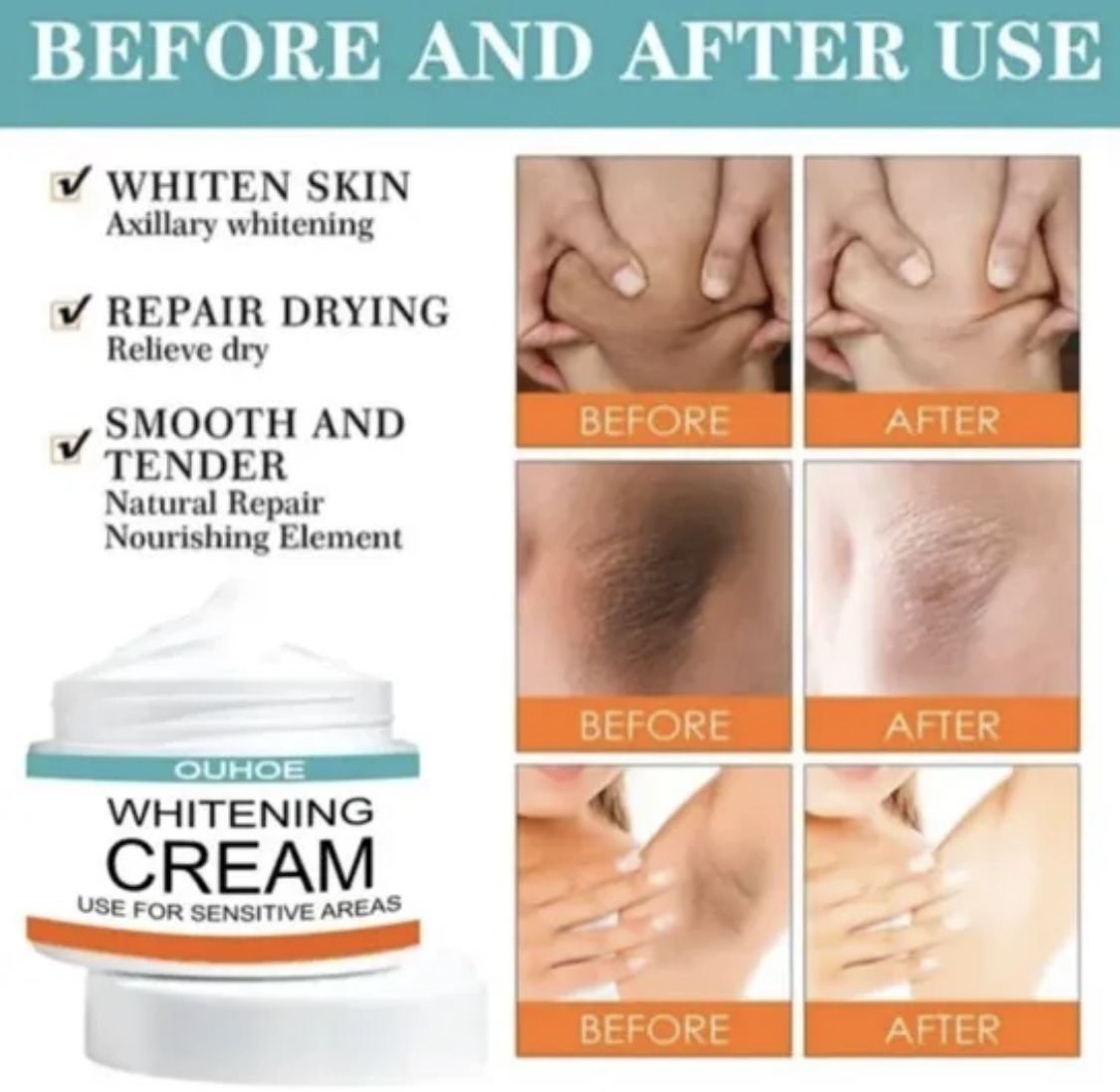 Sensitive Area Whitening Cream for Private Parts, Underarms, Inner Thighs, and Dark Spot Lightening(30ml) - Image 2