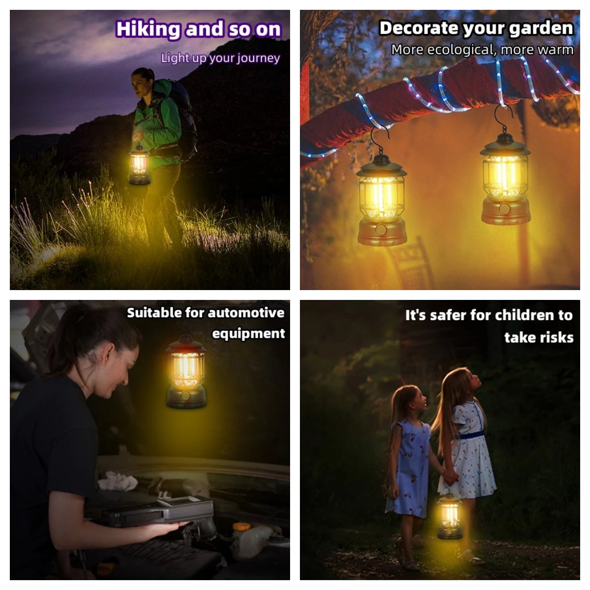 Sell Handle LED Camping Lantern Rechargeable Tent lamp solar powered camping lamp for outdoor(random color) - Image 3