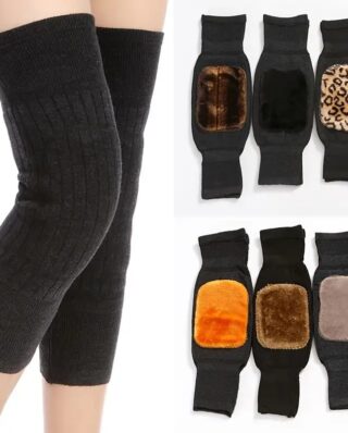 (pair)Unisex Women Men’s Cashmere Wool Knee Brace Pads | Winter Warm Thermal Knee Warmers Velvet Knee Protector (random color)