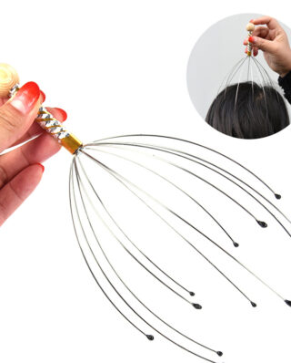 (Pack of 5) Head Neck Scalp Massager Massage Octopus Equipment Stress Release (random color)