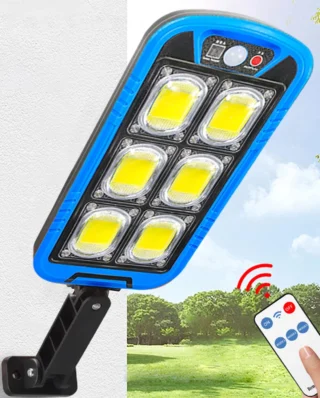 Solar Street COB Light With Sensor ZB-150B | Motion Sensor Security Streetlight for Parking Lot  Remote Control (Random color)