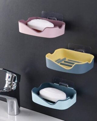 Wall Mounted Soap Dish Holder For Bathroom | Wall Mounted Soap Bar, Holder Rack For Shower Wall, Kitchen, Bathroom (Random Color)