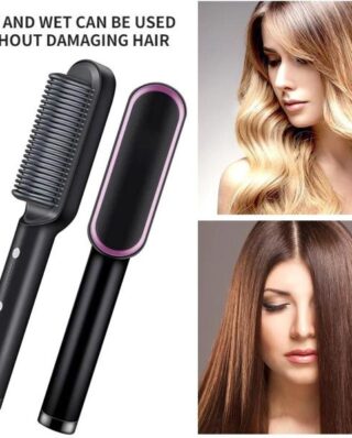 Hqt-909b Electric Professional Hair Straightening Brush (random Color)
