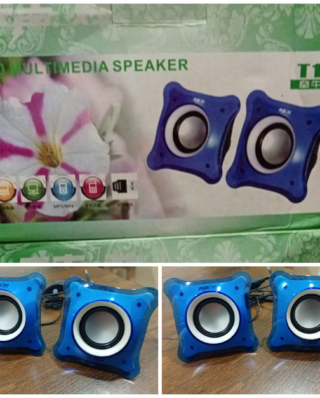 (Pair)  T12 Mini multimedia 2.0 speakers Music Stereo for Computer Desktop PC Laptop   Party Portable Loudspeaker (random color)