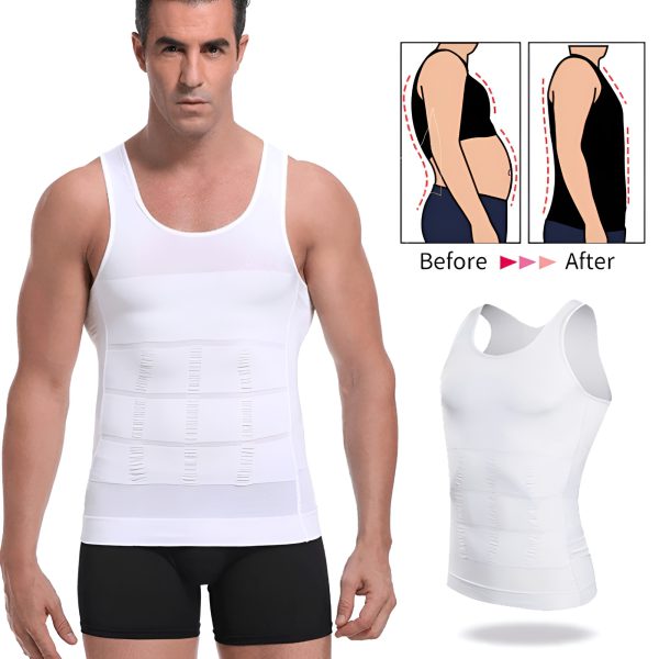 Slim N Fit Body Shaper Vest Shirt – Tank Top Sleeveless Shape Wear For Men - Image 7