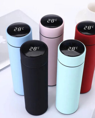 Temperature Display Vacuum Insulated Water Bottle Thermo Flask Made Of Premium Stainless Steel Coffee Cup (random Color)( 500ml )