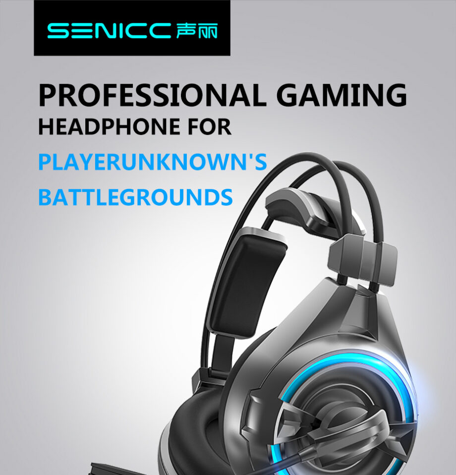 SENICC A6 headset USB High Quality Sound Video Game Headset Advance Noise Canceling Technology