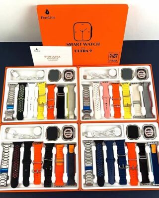 S100 Ultra 9 Smart Watch – 7 in 1 | Functionality with Protective Case 49mm | 2.02-inch Full Touch Screen ( Random Color )