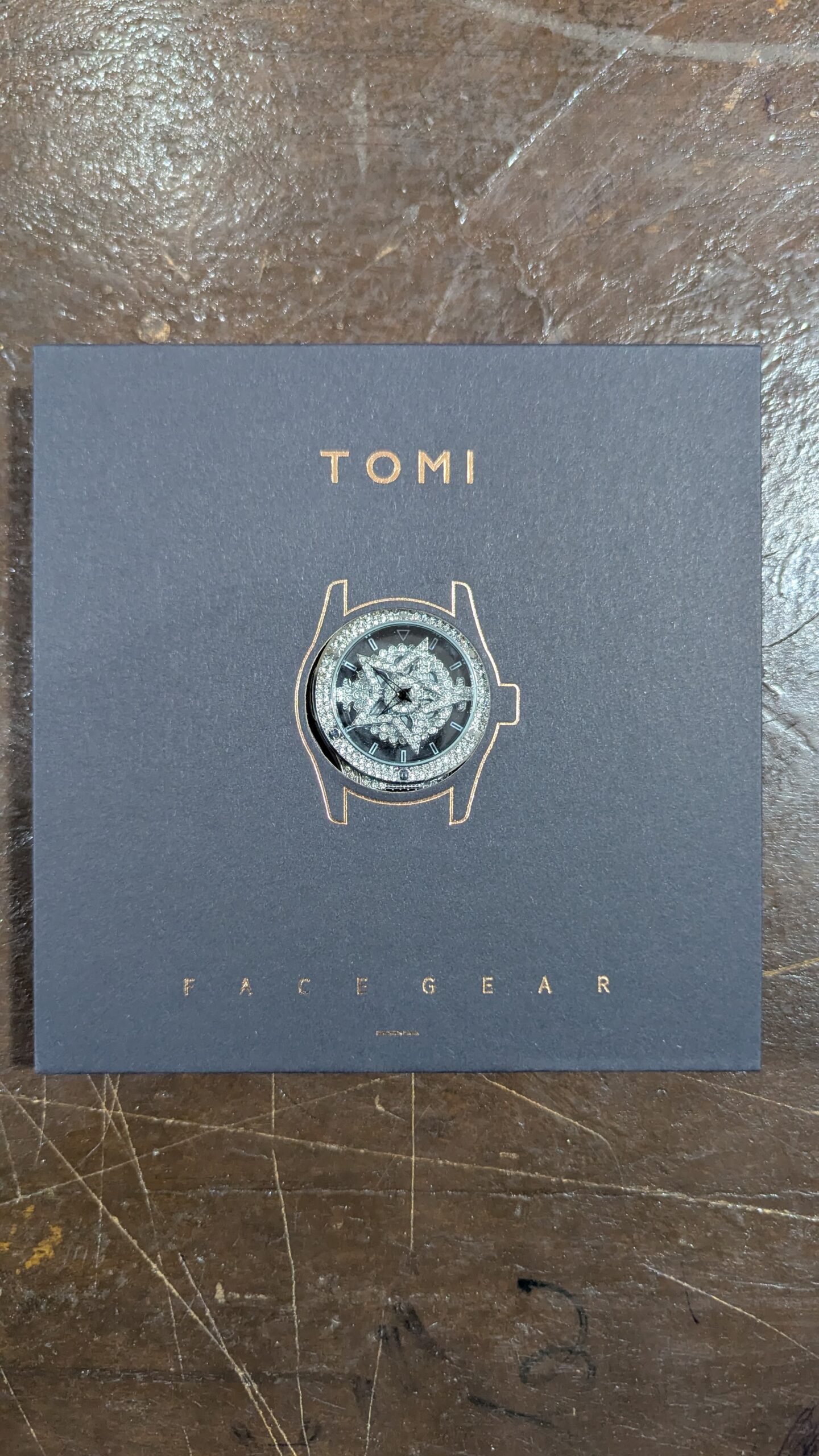TOMI Face Gear Dual leather Strap Luxury Watch
