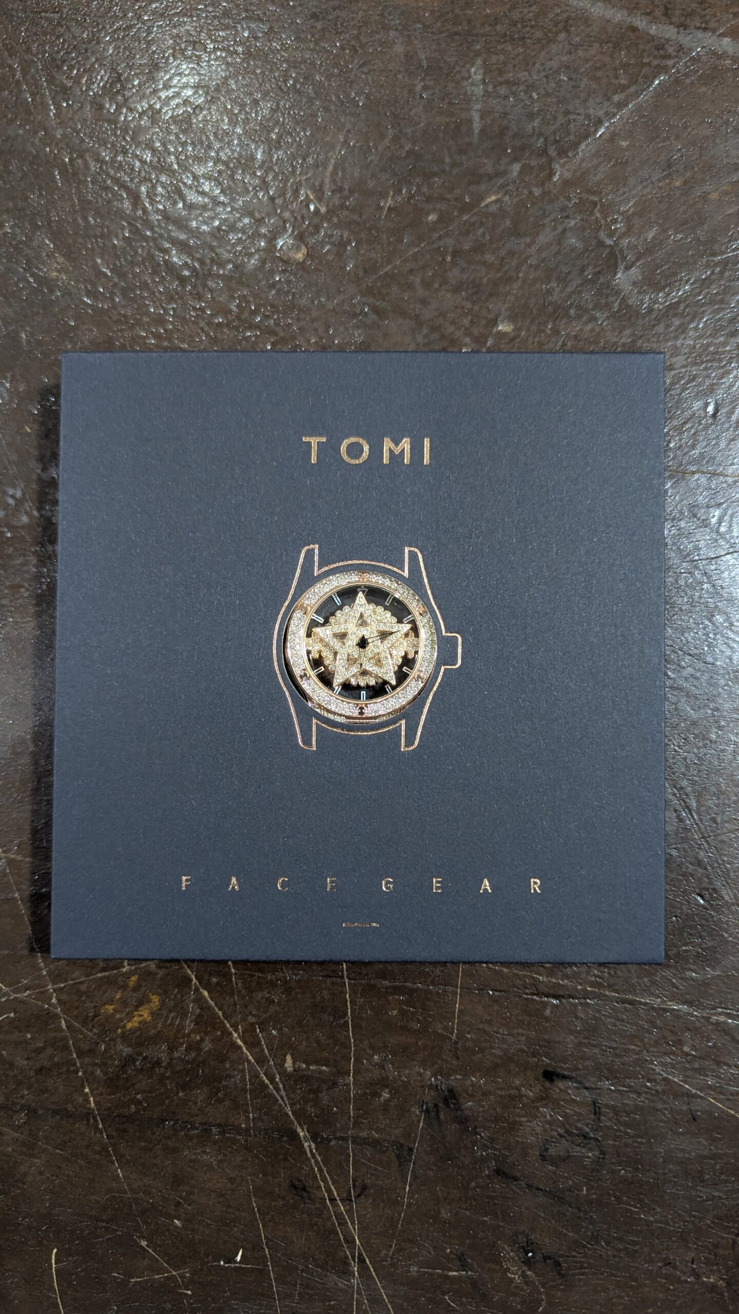 TOMI Face Gear Dual leather Strap Luxury Watch
