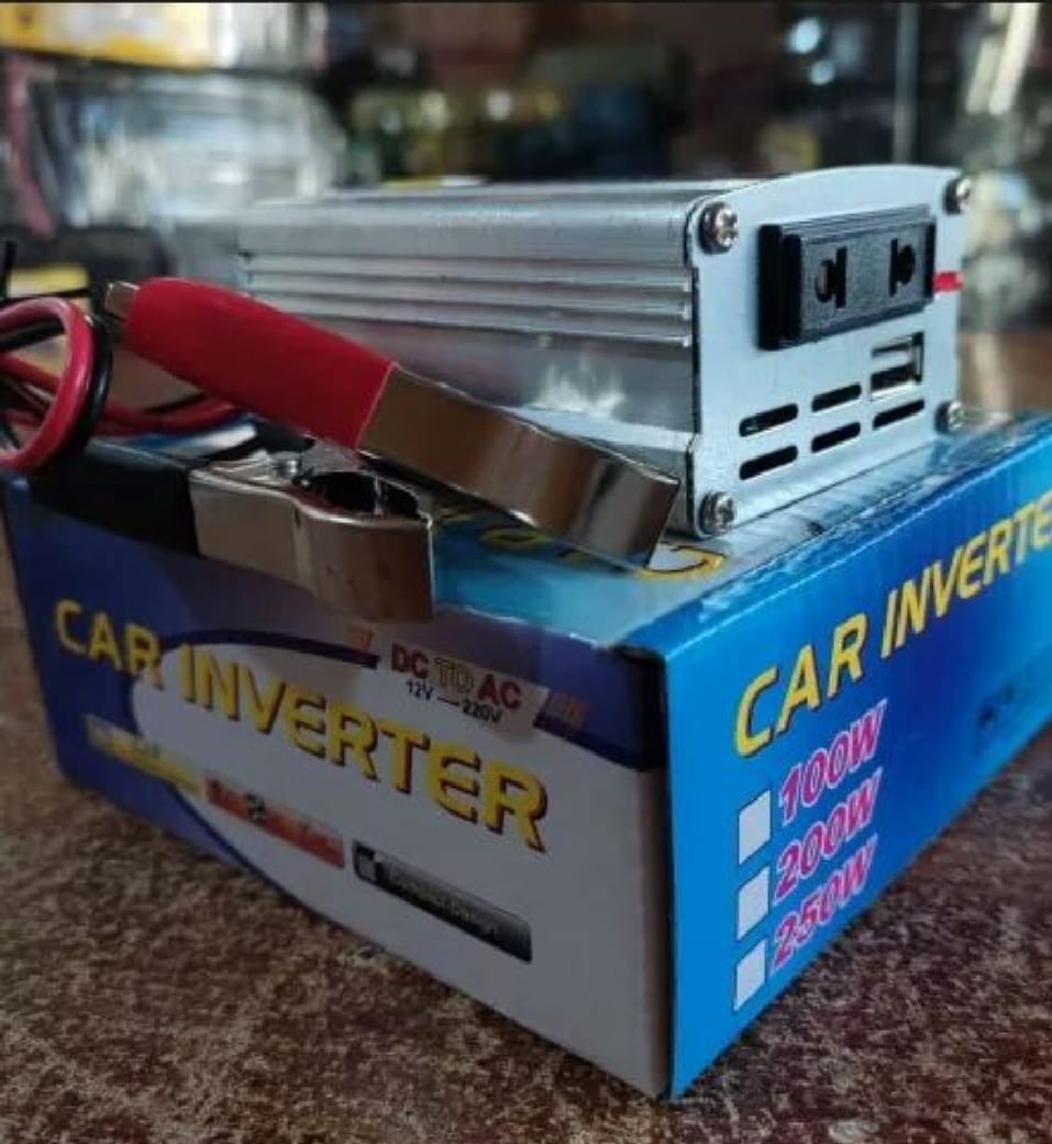 Mini Portable 12v DC to 220v AC Inverter 250w for small emergency light fan laptop charging Internet router