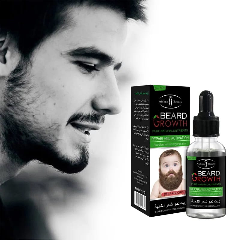 Aichun Beauty Organic Men Beard Growth Oil Concave Naturals Beard Oil 35 ML