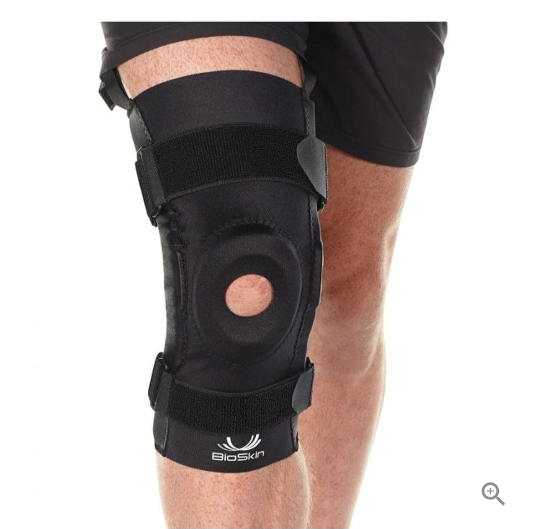 Flexible Knee Support Brace - Hinged, Adjustable Patella Support - Lateral / Medial Ligament Meniscus - Knee Sprains for Soccer, Basketball, Skiing, Hockey, Running, Water Sports