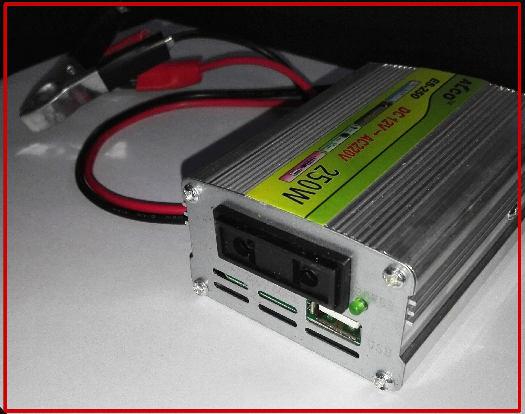 Mini Portable 12v DC to 220v AC Inverter 250w for small emergency light fan laptop charging Internet router