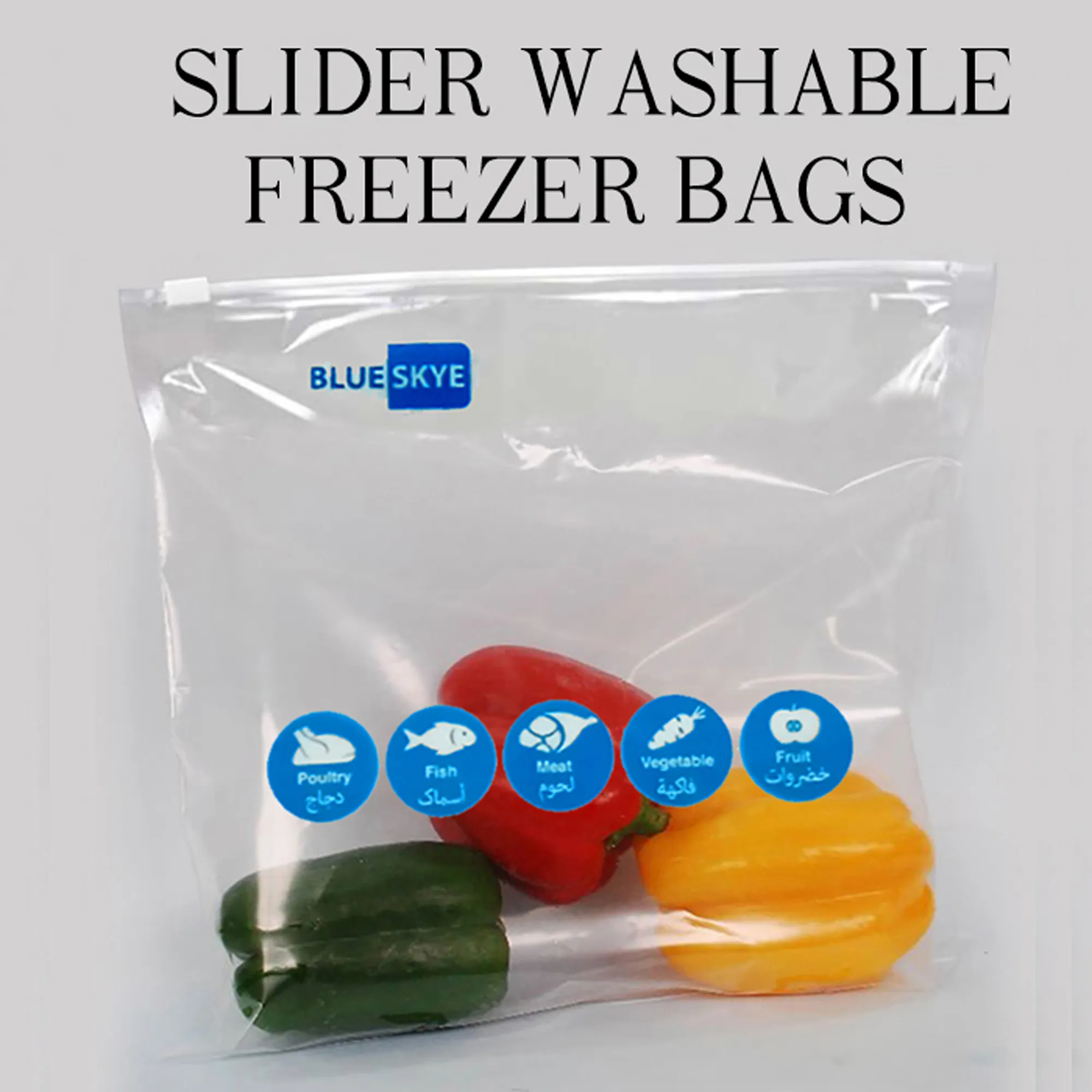 (NW000290) (pack Of 15) Medium Size Food Storage Slider Bag Freezer Zipper Bags