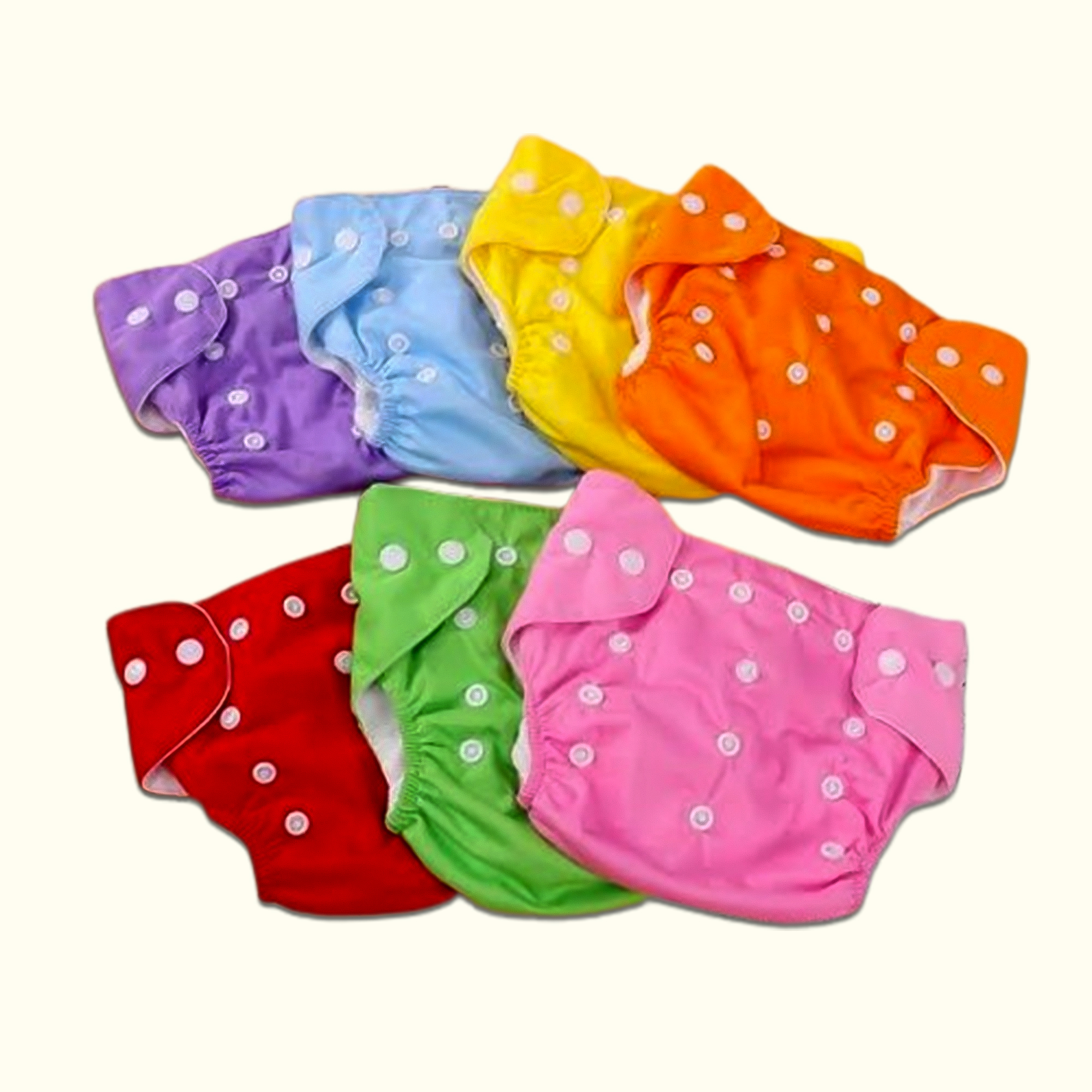 Baby Washable Flexible Diapers Adjustable Pamper Reusable Diaper | Baby Washable Training Diaper ( Random Color ) - Image 5