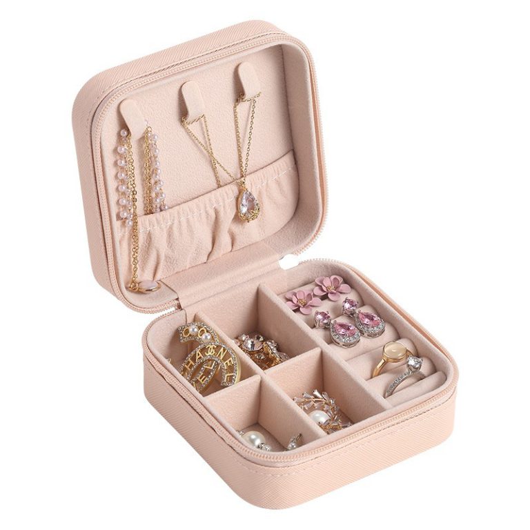 Travel Leather Pocket Jewellery Organizer Box (Mix/Random color) - Image 2