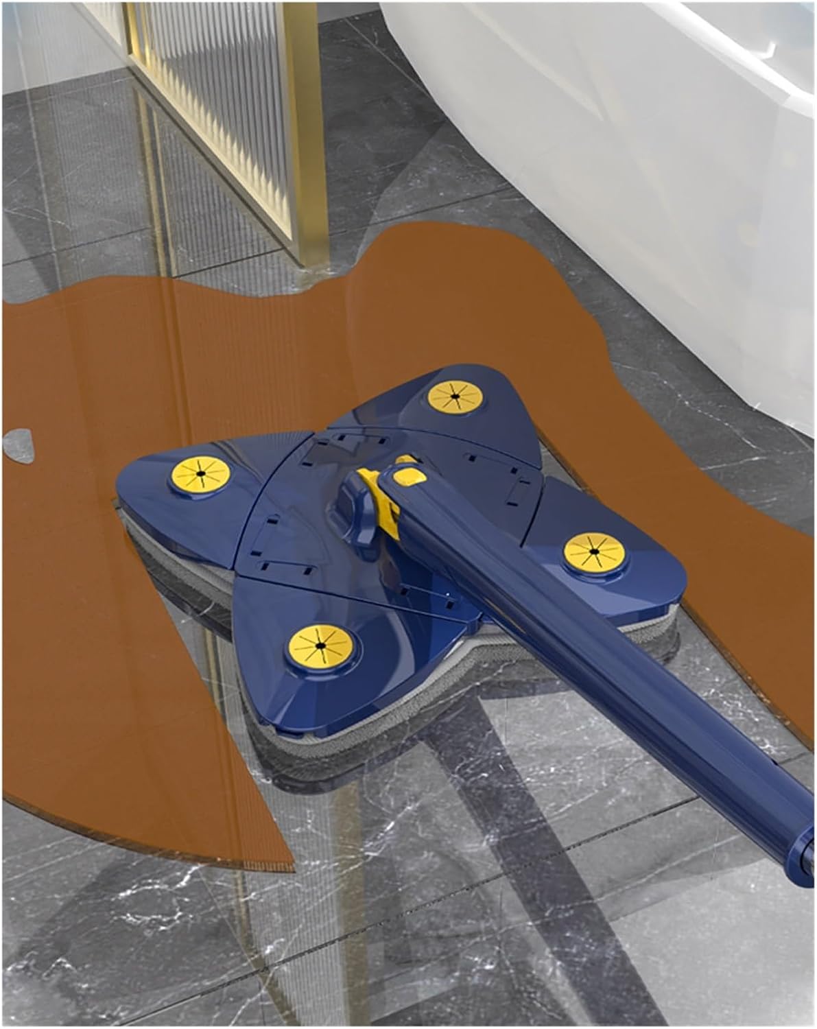 360° Rotatable 4 Leaf Clover Twist Water Auto Squeezes Mop Adjustable Corner Mop Self Squeezing Wringing Mop Multifunctional Rotating Mop For Floor Wall Window - Image 5