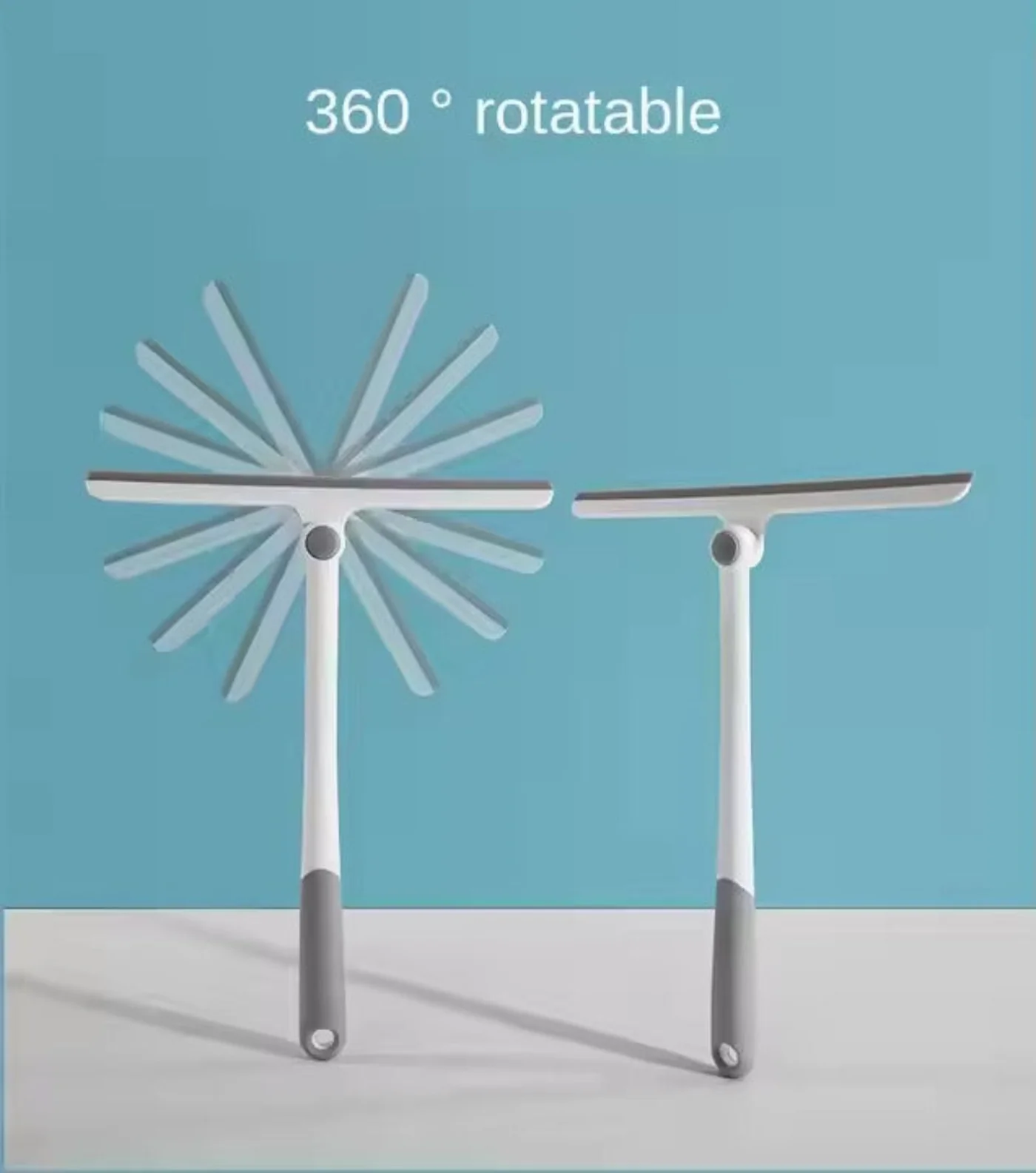 Rotating Glass Cleaning Silicone Blade Window & Mirror Squeegee (random color) - Image 2