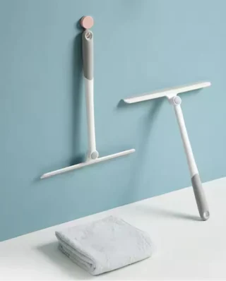 Rotating Glass Cleaning Silicone Blade Window & Mirror Squeegee (random color)