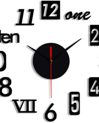 DIY Wall Clock - 3D Wooden wall clock Decor,Wall Sticker Clock Home Decor