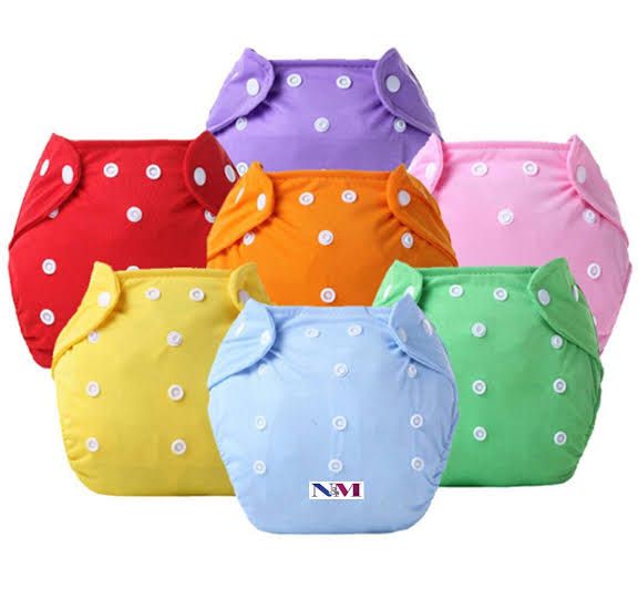 Baby Washable Flexible Diapers Adjustable Pamper Reusable Diaper | Baby Washable Training Diaper ( Random Color ) - Image 3