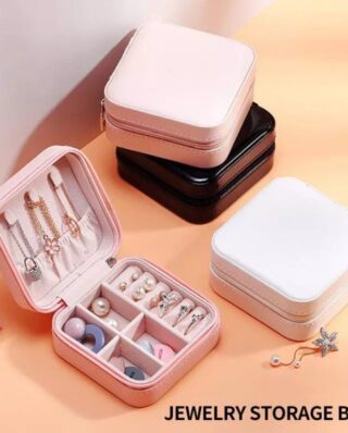 Travel Leather Pocket Jewellery Organizer Box (Mix/Random color)